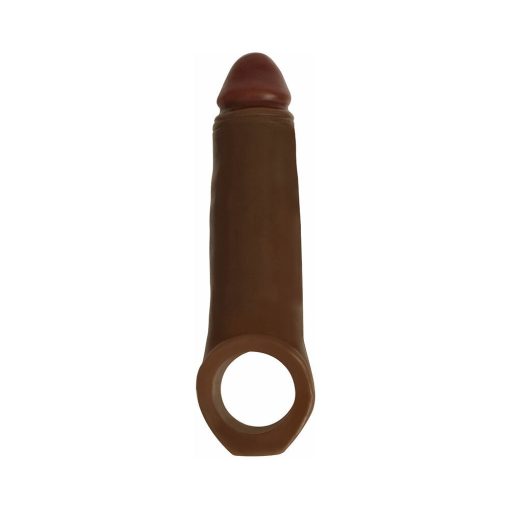 Curve Toys Jock 2 In. Enhancer With Ball Strap Extension Sheath Brown - Image 2