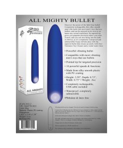 Zero Tolerance All Mighty Rechargeable Bullet Vibrator Blue