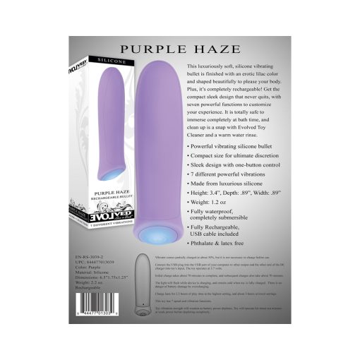 Evolved Purple Haze Rechargeable Silicone Bullet Vibrator - Image 9