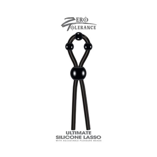Zero Tolerance Ultimate Silicone Lasso Adjustable Cockring Black - Image 6