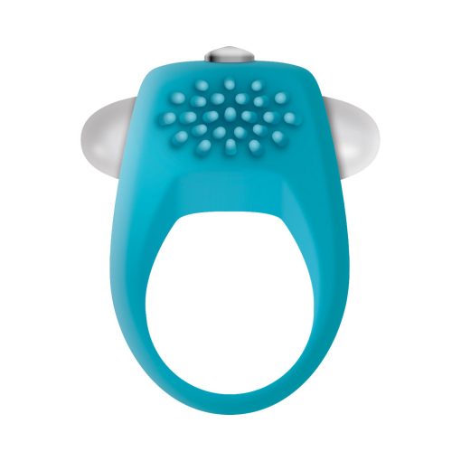 Zero Tolerance Teal Tickler Single-Speed Vibrating Silicone Cockring Teal - Image 2