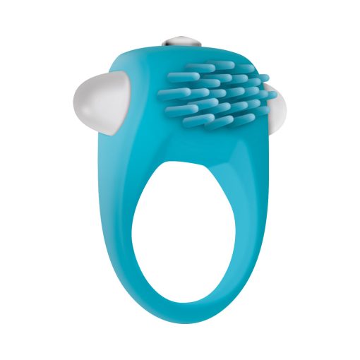 Zero Tolerance Teal Tickler Single-Speed Vibrating Silicone Cockring Teal - Image 4