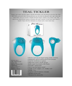 Zero Tolerance Teal Tickler Single-Speed Vibrating Silicone Cockring Teal