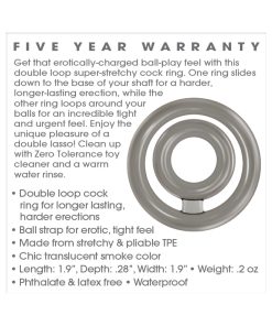 Zero Tolerance Bullseye Dual Ring Cockring Smoke