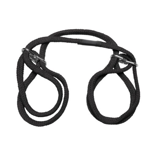 Japanese Style Bondage - 100% Cotton Wrist Or Ankle Cotton Cuffs Black - Image 2
