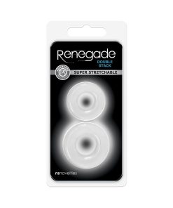Renegade Double Stack Cock Rings 2-Pack Clear