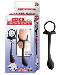 My Cockring Cockring With Weighed Buttplug Black