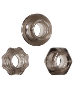 Zero Tolerance Triple Thick 3-Piece Cockring Set Smoke