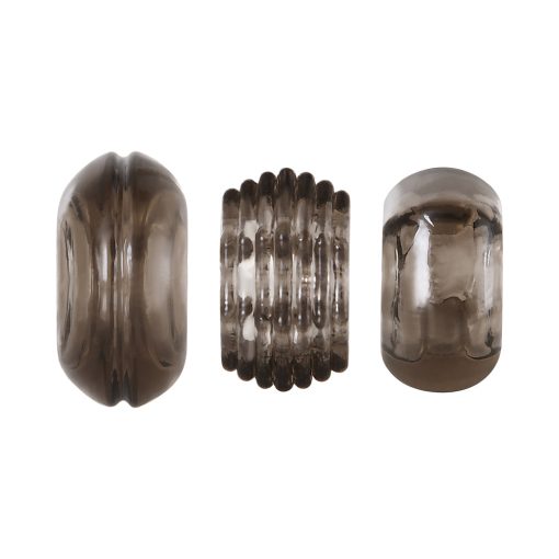 Zero Tolerance Triple Thick 3-Piece Cockring Set Smoke - Image 5