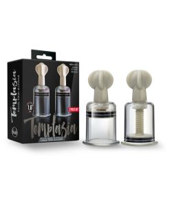 Temptasia Clit And Nipple Twist Suckers 2-Piece Set Large Clear