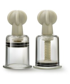Temptasia Clit And Nipple Twist Suckers 2-Piece Set Large Clear