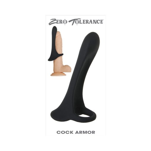 Zero Tolerance Cock Armor Rechargeable Vibrating Silicone Cock Sheath Black - Image 13