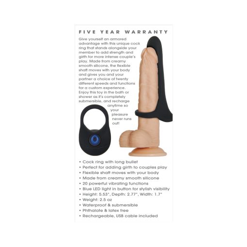 Zero Tolerance Cock Armor Rechargeable Vibrating Silicone Cock Sheath Black - Image 14