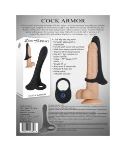 Zero Tolerance Cock Armor Rechargeable Vibrating Silicone Cock Sheath Black
