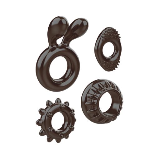 Zero Tolerance Ring My Bell 4-Piece Cockring Set Black - Image 2