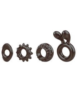Zero Tolerance Ring My Bell 4-Piece Cockring Set Black