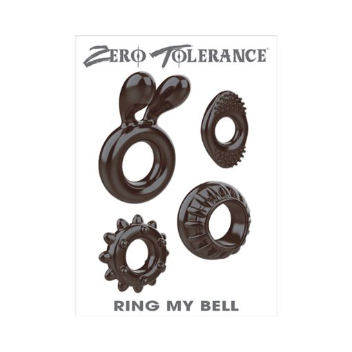 Zero Tolerance Ring My Bell 4-Piece Cockring Set Black - Image 5