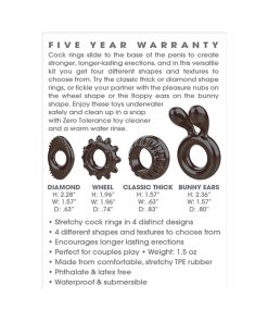 Zero Tolerance Ring My Bell 4-Piece Cockring Set Black