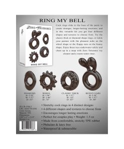 Zero Tolerance Ring My Bell 4-Piece Cockring Set Black
