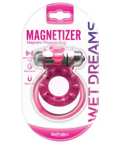 Magnetized Magnetic Cock Ring With Dual Straps And Bullet
