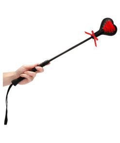 Ouch! Laced-Up Heart Crop Black/Red Large