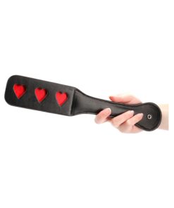 Ouch! Heart Pattern Paddle Black