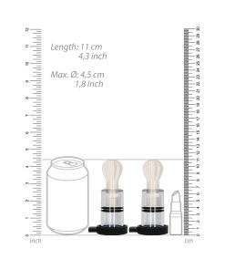 Electroshock Remote-Controlled E-Stimulation Nipple Suckers White