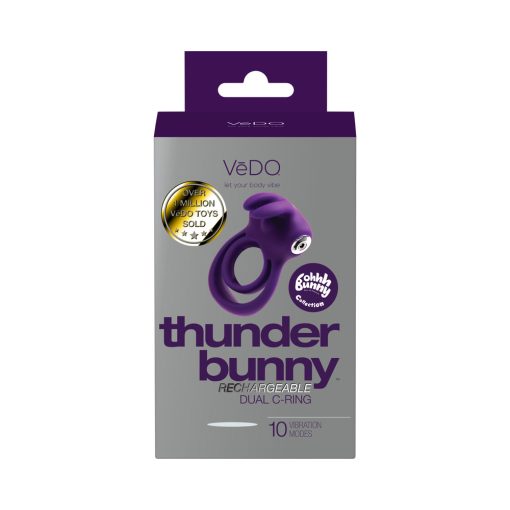 Vedo Thunder Bunny Rechargeable Dual C Ring Purple - Image 5