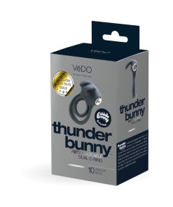 Vedo Thunder Bunny Rechargeable Dual Cockring Black