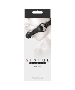 Sinful Silicone Bar Gag Black