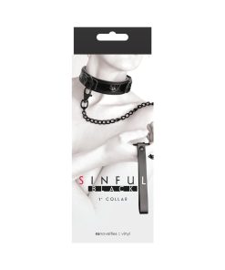 Sinful Vinyl Collar Black