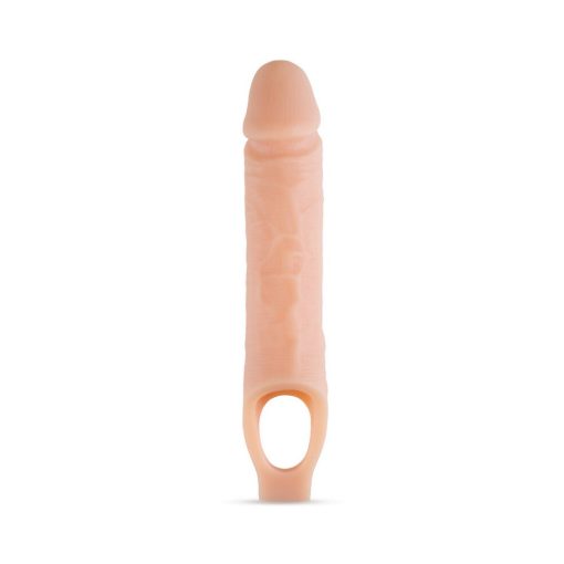 Performance Plus 10 In. Silicone Cock Sheath Penis Extender Sling Beige - Image 2