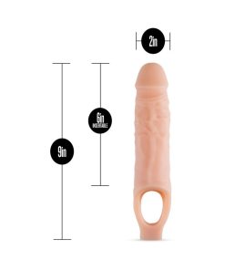Performance Plus 9 In. Silicone Cock Sheath Penis Extender Sling Beige