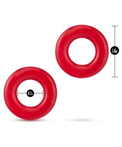 Stay Hard Donut Rings Cockring 2-Pack Red
