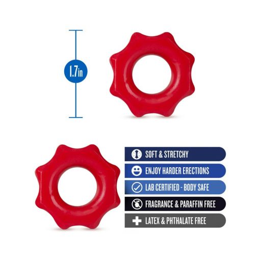 Stay Hard Nutz Cockring 2-Pack Red - Image 4