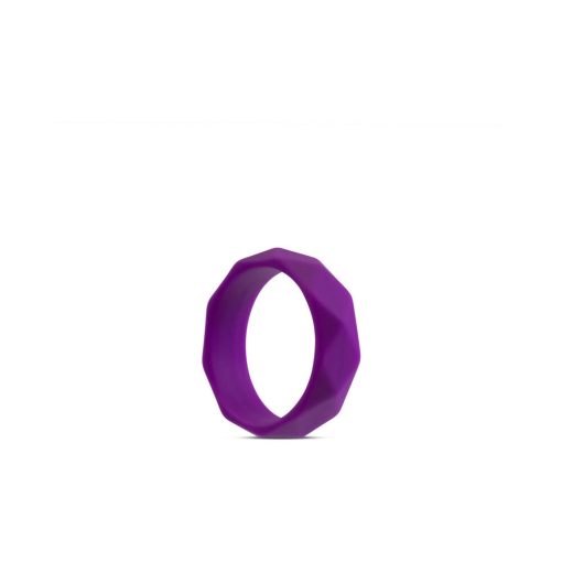 Wellness Geo Silicone Cockring Purple - Image 2