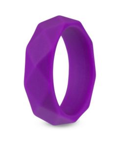 Wellness Geo Silicone Cockring Purple