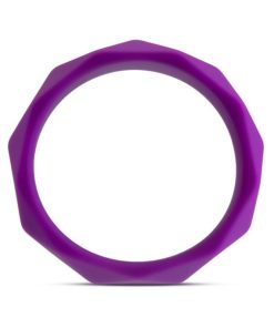Wellness Geo Silicone Cockring Purple