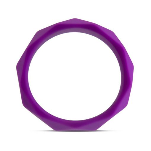 Wellness Geo Silicone Cockring Purple - Image 4