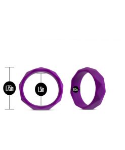 Wellness Geo Silicone Cockring Purple