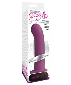 Gossip Gee Spot Rechargeable Remote-Controlled 7.5 In. Silicone Vibrating G-Spot Dildo Violet