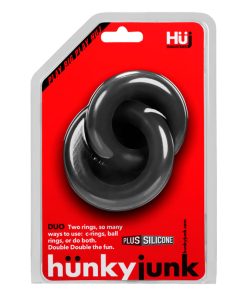Hunkyjunk Duo Linked Cock/Ball Rings Tar