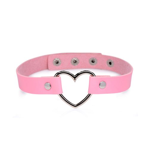 Master Series Sweet Heart Chrome Heart Choker Pink - Image 2