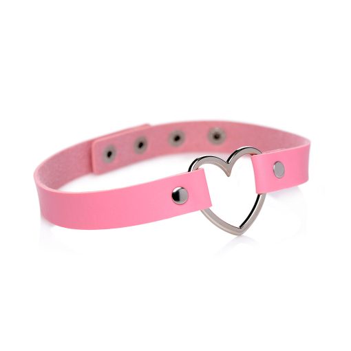 Master Series Sweet Heart Chrome Heart Choker Pink - Image 4