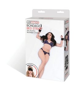 Lux Fetish Bondage Bed Strap 2-Piece Restraint System