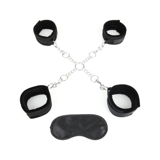 Lux Fetish Deluxe Chain Hog Tie With 4-Piece Cuff Set - Image 2