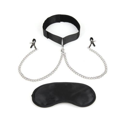 Lux Fetish Collar & Nipple Clamps With Adjustable Pressure - Image 2