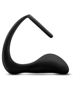 Anal Adventures Platinum Silicone Cock Ring Plug Black