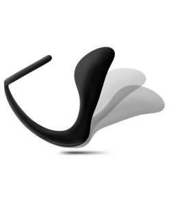 Anal Adventures Platinum Silicone Cock Ring Plug Black