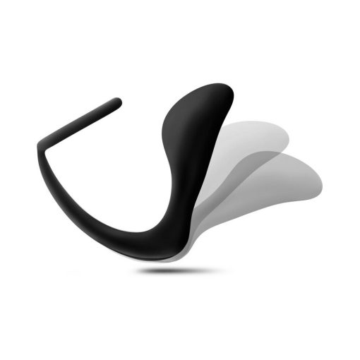 Anal Adventures Platinum Silicone Cock Ring Plug Black - Image 6